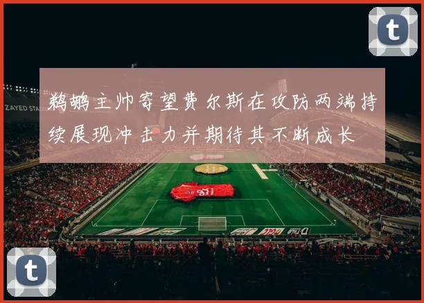 鹈鹕主帅寄望费尔斯在攻防两端持续展现冲击力并期待其不断成长
