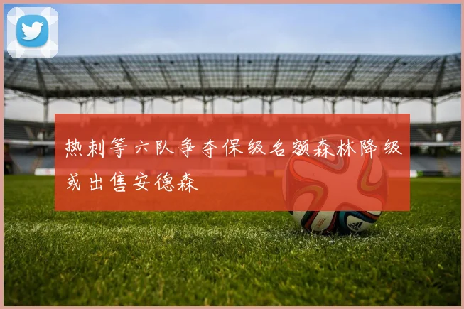 热刺等六队争夺保级名额森林降级或出售安德森